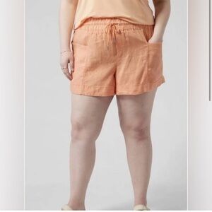 Athleta Cabo Linen 4” Cargo Shorts